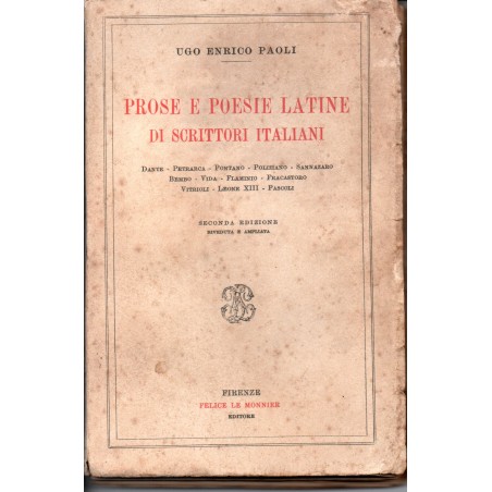 Prose e poesie latine di scrittori italiani