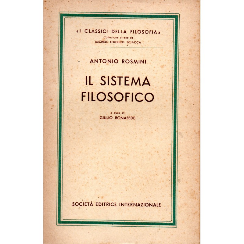Il sistema filosofico