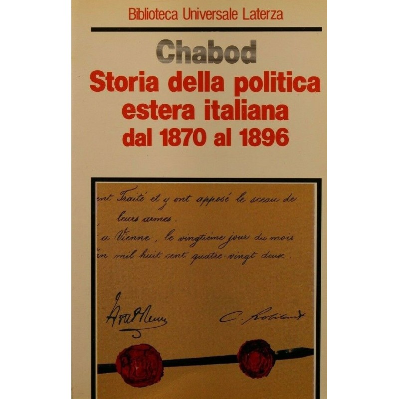 Storia della politica estera italiana dal 1870 al 1896