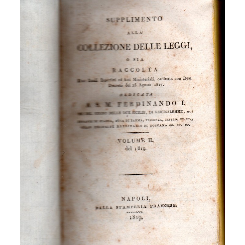 Reali rescritti volume II del 1819