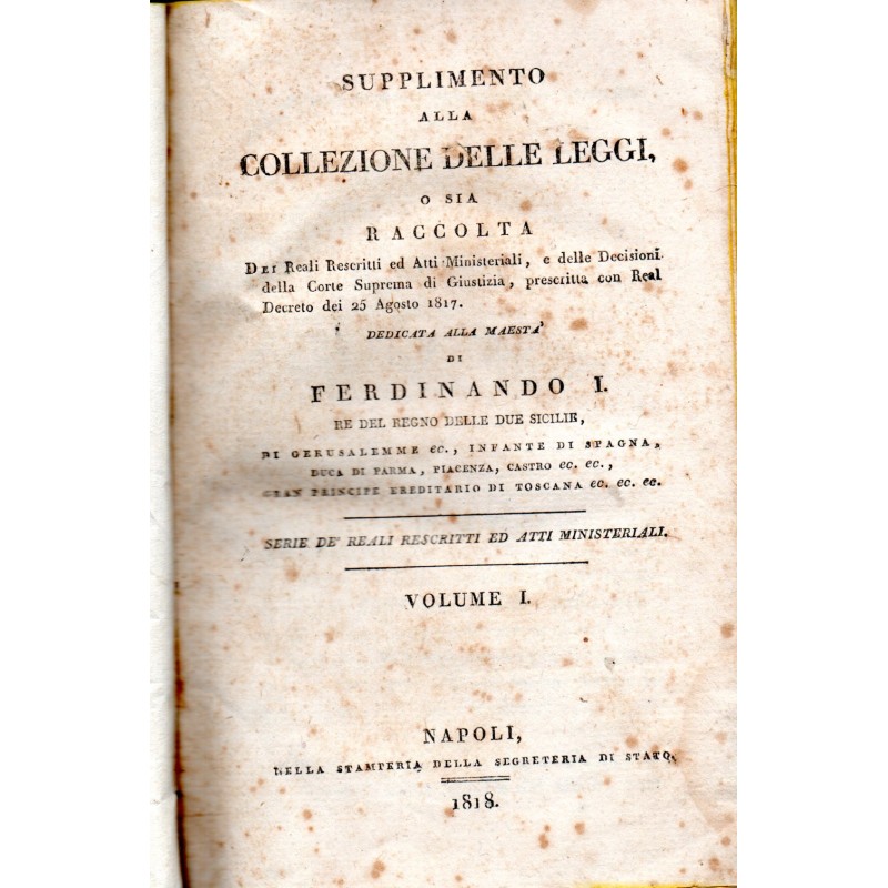 Reali rescritti volume I -1818