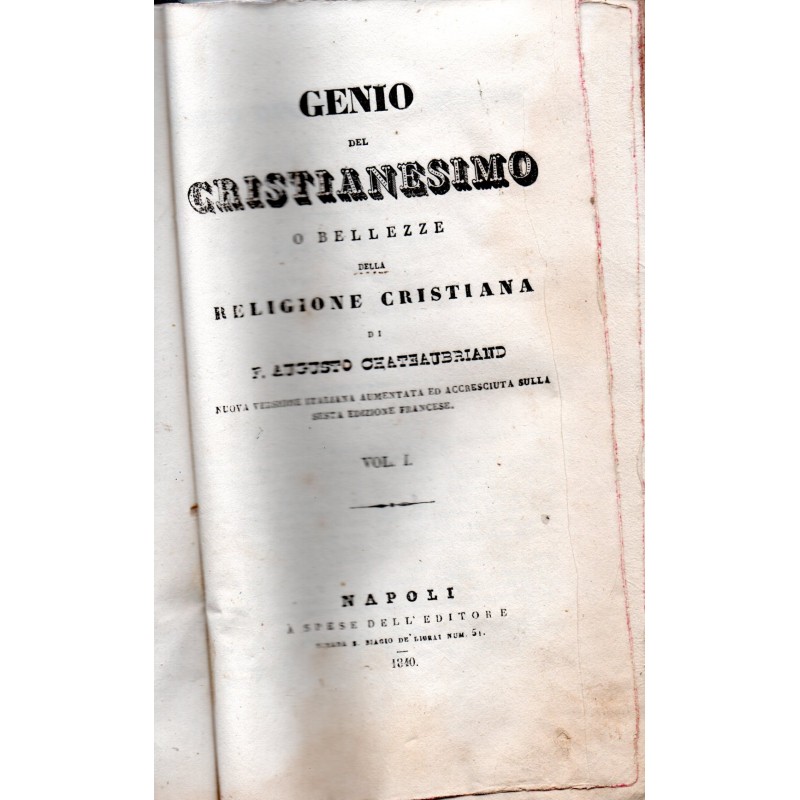 Genio del cristianesimo volume I