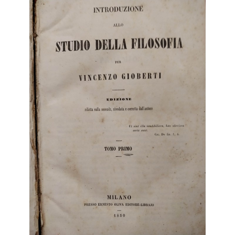 Introduzione allo studio della filosofia