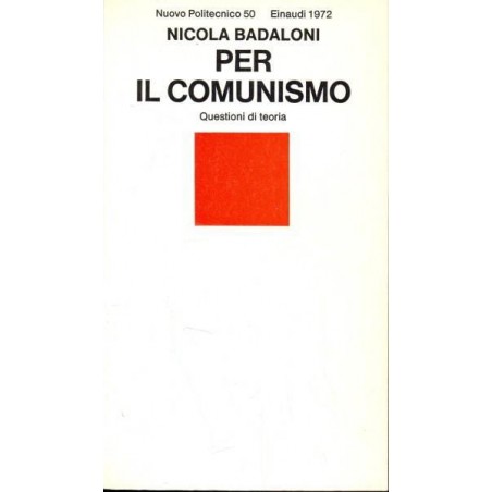 Per il comunismo. Questioni di teoria