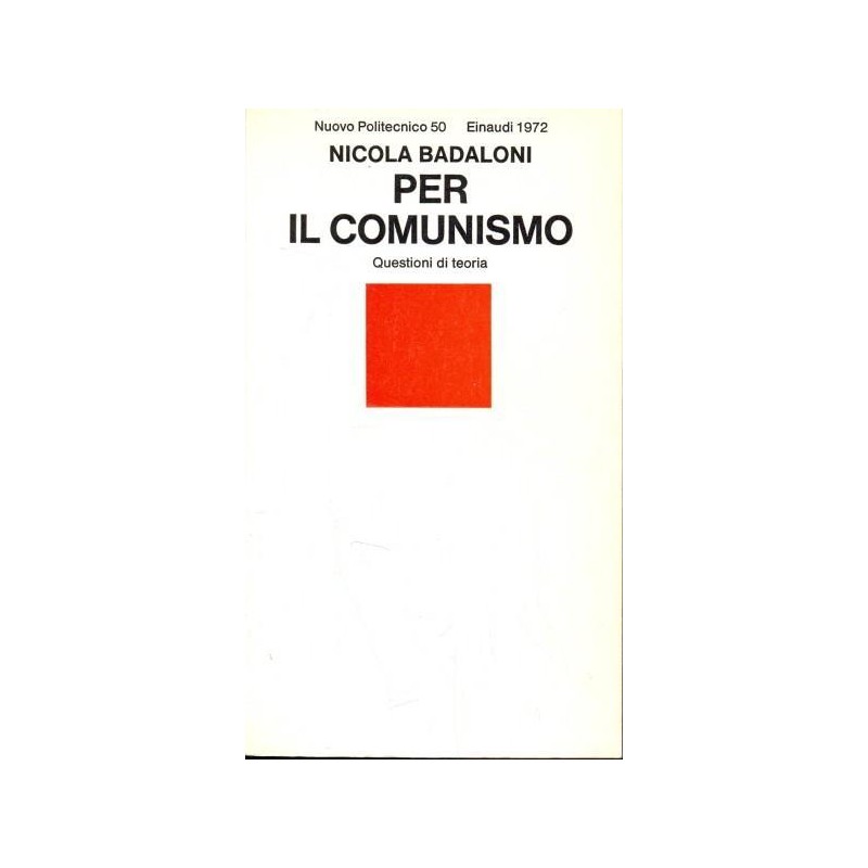 Per il comunismo. Questioni di teoria