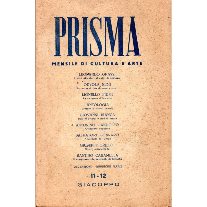 Prisma. Mensile di cultura e arte n. 11-12