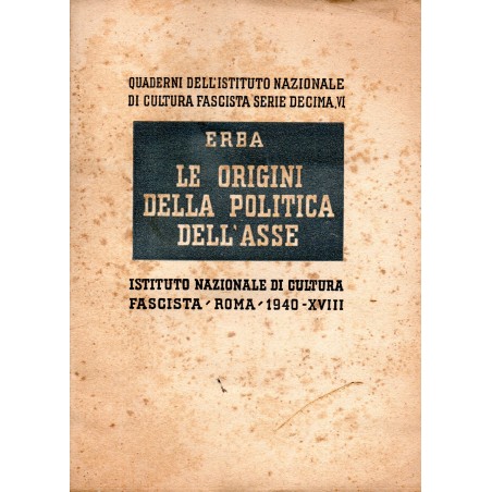 Le origini della politica dell'asse
