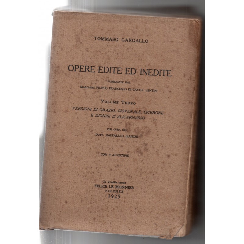 Opere edite ed inedite volume terzo