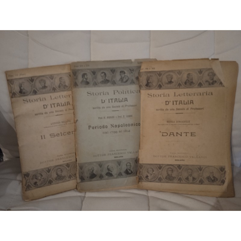 Storia letteraria d'Italia fasc. 57-101-102 - Storia politica d'Italia fasc. 173-174