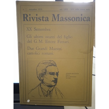 Rivista massonica n. 7 - settembre 1979