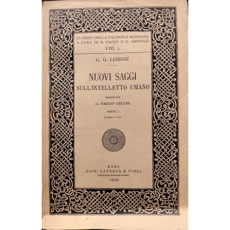 Nuovi saggi sull'intelletto umano. Parte I (Libri I-II)