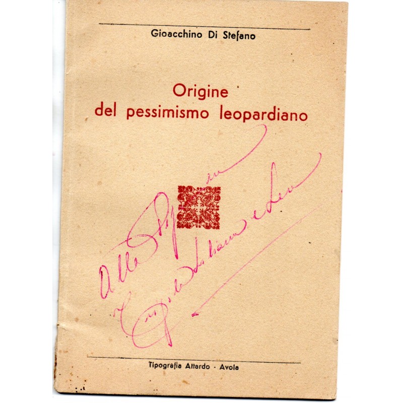 Origine del pessimismo leopardiano