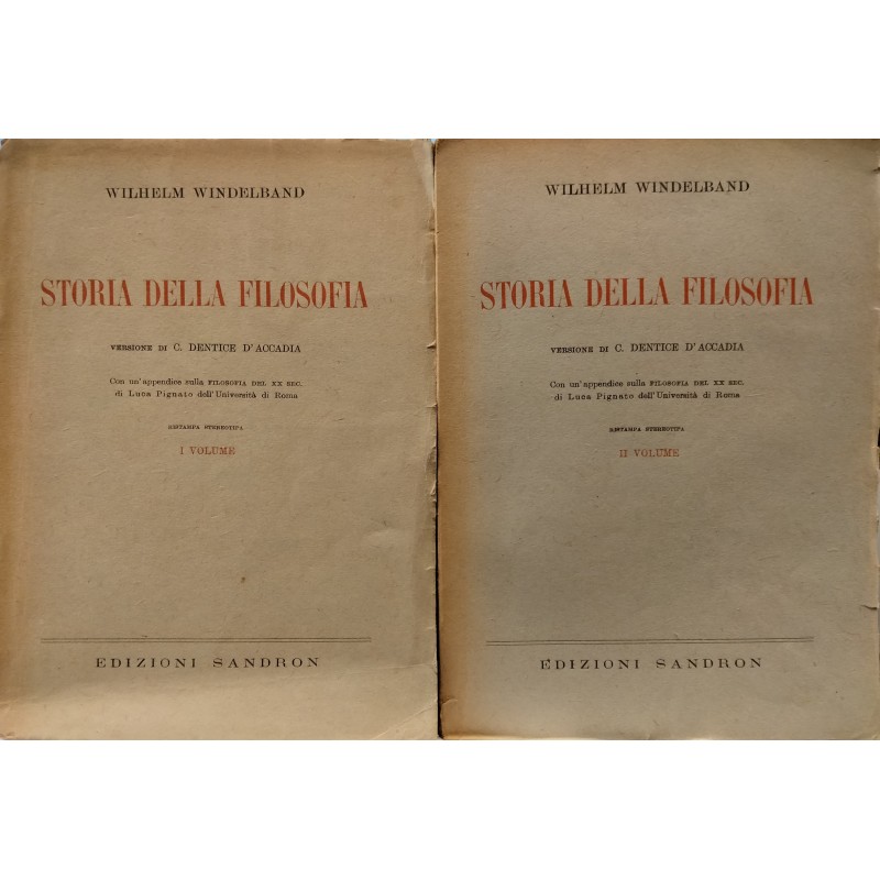 Storia della filosofia (Vol. 1 e Vol. 2)