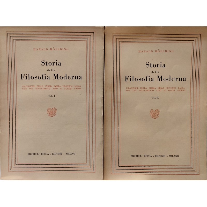 Storia della filosofia moderna (Vol. 1 e Vol. 2)