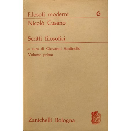 Scritti filosofici (Volume Primo)