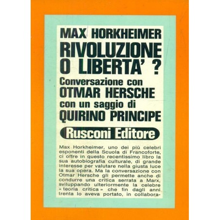 Rivoluzione o libertà?