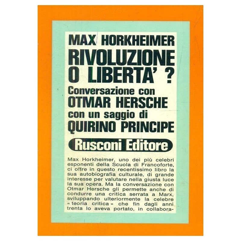 Rivoluzione o libertà?