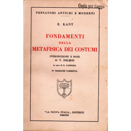 Fondamenti della metafisica dei costumi