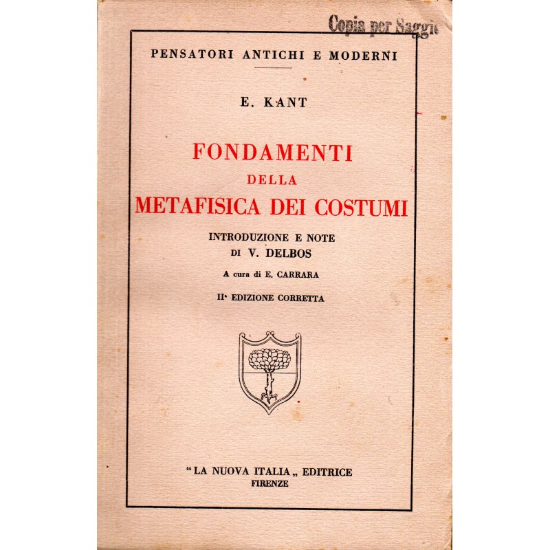Fondamenti della metafisica dei costumi
