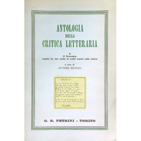 Antologia della critica letteraria 4. Il Novecento