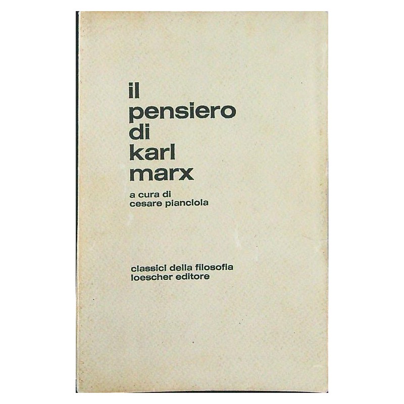Il  pensiero di Karl Marx