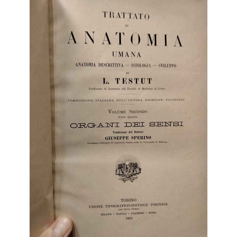 Trattato di anatomia umana -anatomia descrittiva - istologia - sviluppo