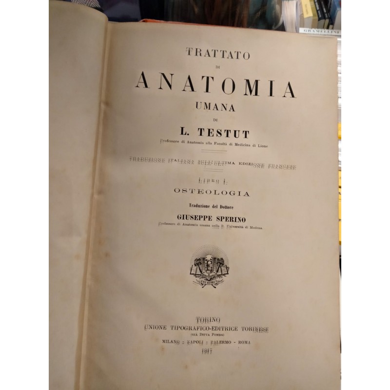 Trattato di anatomia umana I osteologia