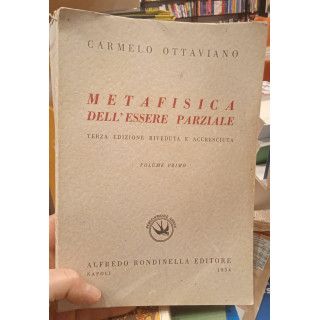 Metafisica dell'essere parziale volume primo
