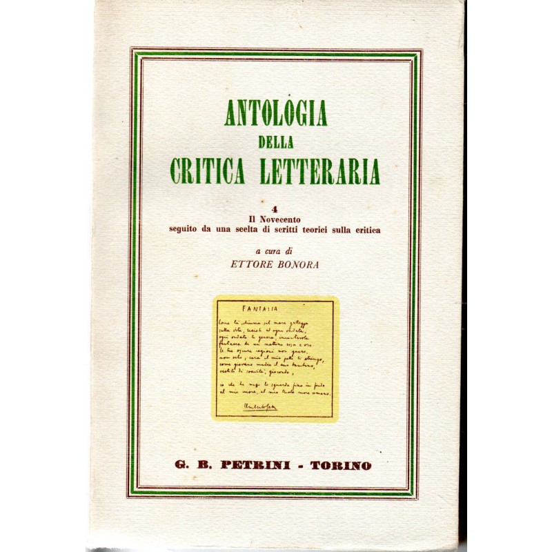 Antologia della critica letteraria IV