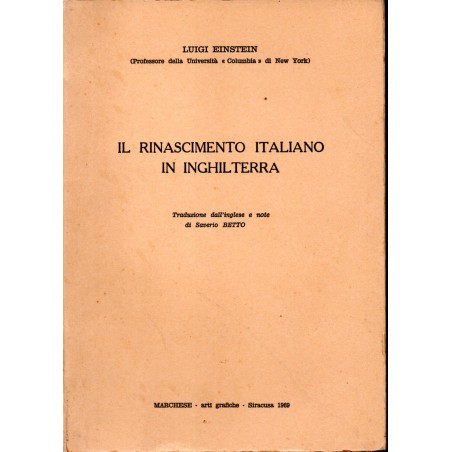 Il rinascimento italiano in Inghilterra